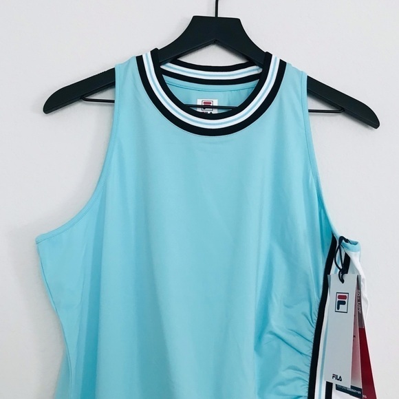 New! Fila Tennis Love Game Full Coverage Aqua Blue  UPF 50+ Tank Top - Picture 6 of 16